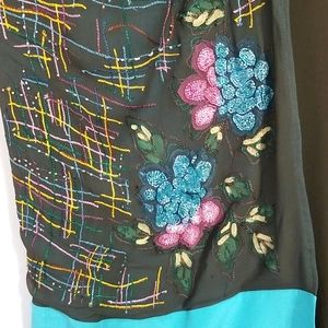 Etro Vintage Silk Wrap Skirt Long Maxi Wrap Embroidered Beaded Small I 42 6 Art